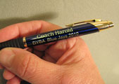 Image of a ballpoint pen engraved for a coach gift