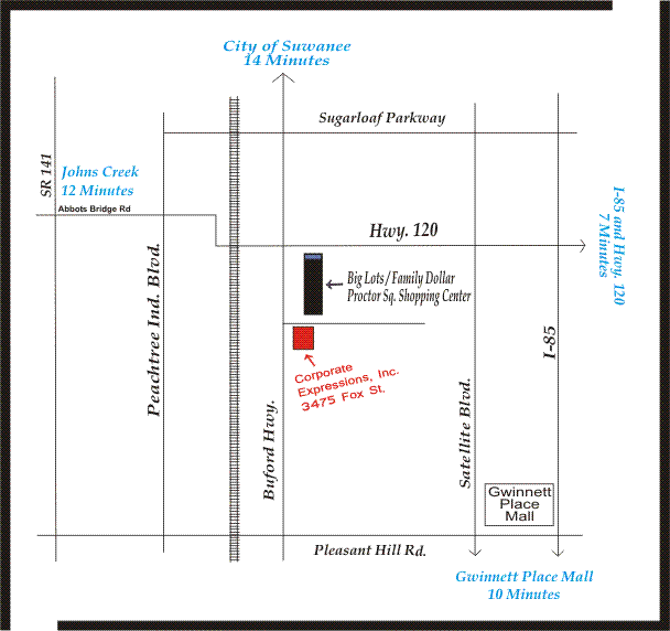 Image of map to our location