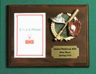 Image of a baseball plaque for an individual player 