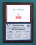 Image of a 5x7 photo and team roster plaque