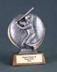 This is a image of a pewter color baseball player
