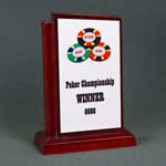 This is a image of a standing poker plaque