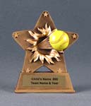 This is a image of the new burst out star resin softball award